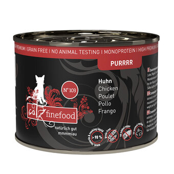 Zooplus 6 x 200/190 g catz finefood puur blikken kattenvoer - no. 103 kip (6 x 200 g) aanbieding
