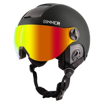 Perry Sport Sinner sinner bullit visor skihelm zwart aanbieding