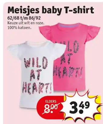 Kruidvat Meisjes baby T-shirt aanbieding