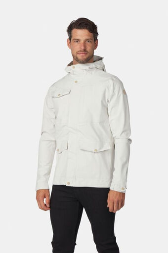 Bever Agu pocket jacket urban outdoor jas wit aanbieding