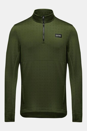 Bever Gore wear everyday thermo 1/4 zip groen aanbieding