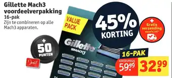 Kruidvat Gillette Mach3 voordeelverpakking aanbieding