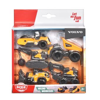 Top1Toys Dickie toys volvo constructie voertuigen set van 5 aanbieding