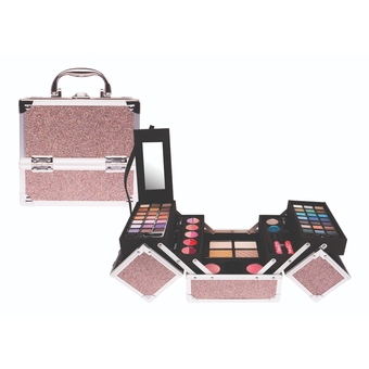 Top1Toys Casuelle make-up koffer oud roze multiglitter aanbieding