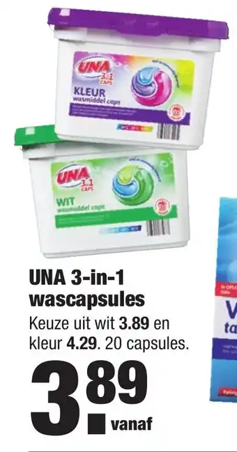 ALDI UNA 3-in-1 Wascapsules aanbieding