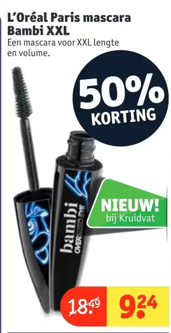 Kruidvat L'Oréal Paris mascara Bambi XXL aanbieding