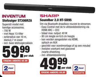 ALDI Sharp Saundbar 2.0 | HT-SB95 aanbieding