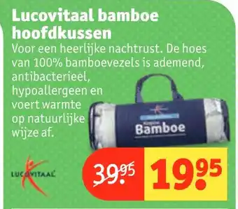 Kruidvat Lucovitaal bamboe hoofdkussen aanbieding