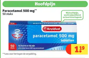 Kruidvat Paracetamol 500 mg aanbieding