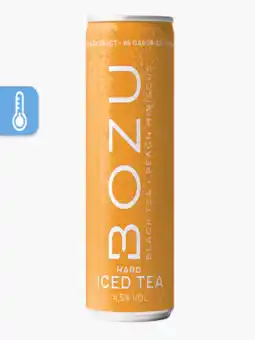 Flink Bozu hard iced tea peach 4,5% 25cl aanbieding