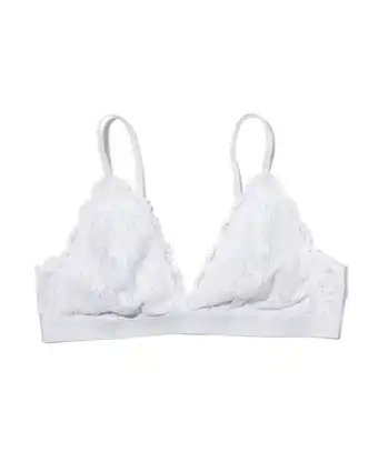 HEMA Hema bralette met kant (wit) aanbieding