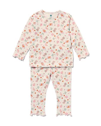 HEMA Hema baby pyjama katoen bloemen groen (groen) aanbieding