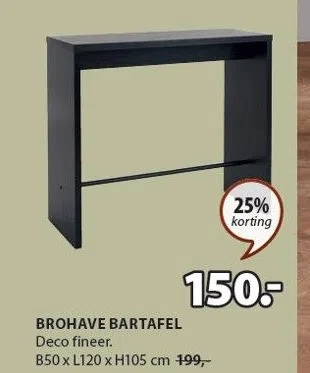 Jysk Brohave bartafel aanbieding
