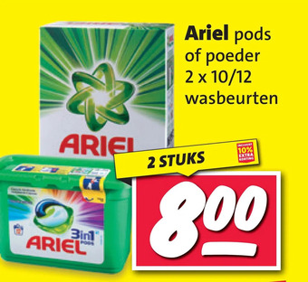 Nettorama Ariel pods of poeder aanbieding