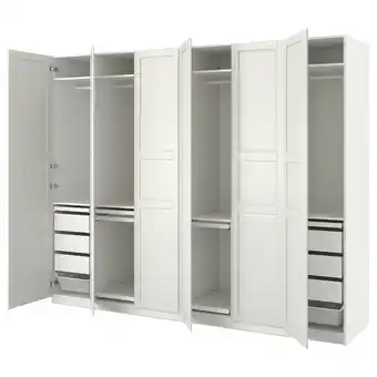 IKEA Pax / tyssedal kledingkastcombinatie, wit/wit, 300x60x236 cm aanbieding
