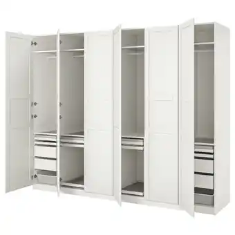 IKEA Pax / tyssedal kledingkastcombinatie, wit/wit, 300x60x236 cm aanbieding