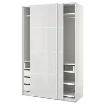 IKEA Pax / hokksund kledingkast, wit/lichtgrijs, 150x66x236 cm aanbieding