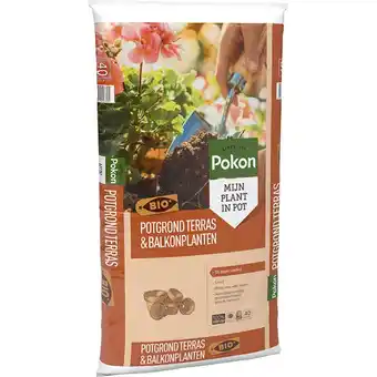 Welkoop Pokon bio terras & balkon potgrond - potgrond - 40 l aanbieding