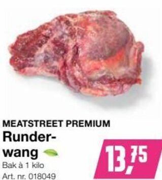 Bidfood MEATSTREET PREMIUM Runderwang 1 kilo aanbieding