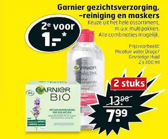 Trekpleister Garnier Gezichtsverzorging 2x400ml aanbieding