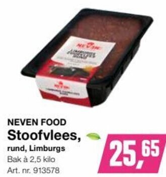 Bidfood NEVEN FOOD Stoofvlees,  2,5 kilo aanbieding