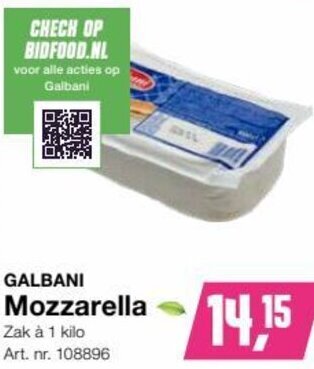 Bidfood GALBANI Mozzarella 1kilo aanbieding