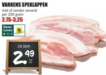 De Boerenschuur VARKENS SPEKLAPPEN 250g aanbieding