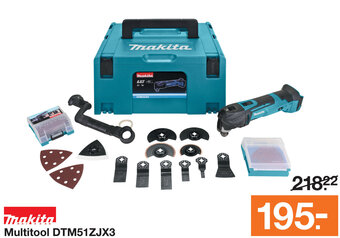 BOUWMAAT makita Multitool DTM51ZJX3 aanbieding