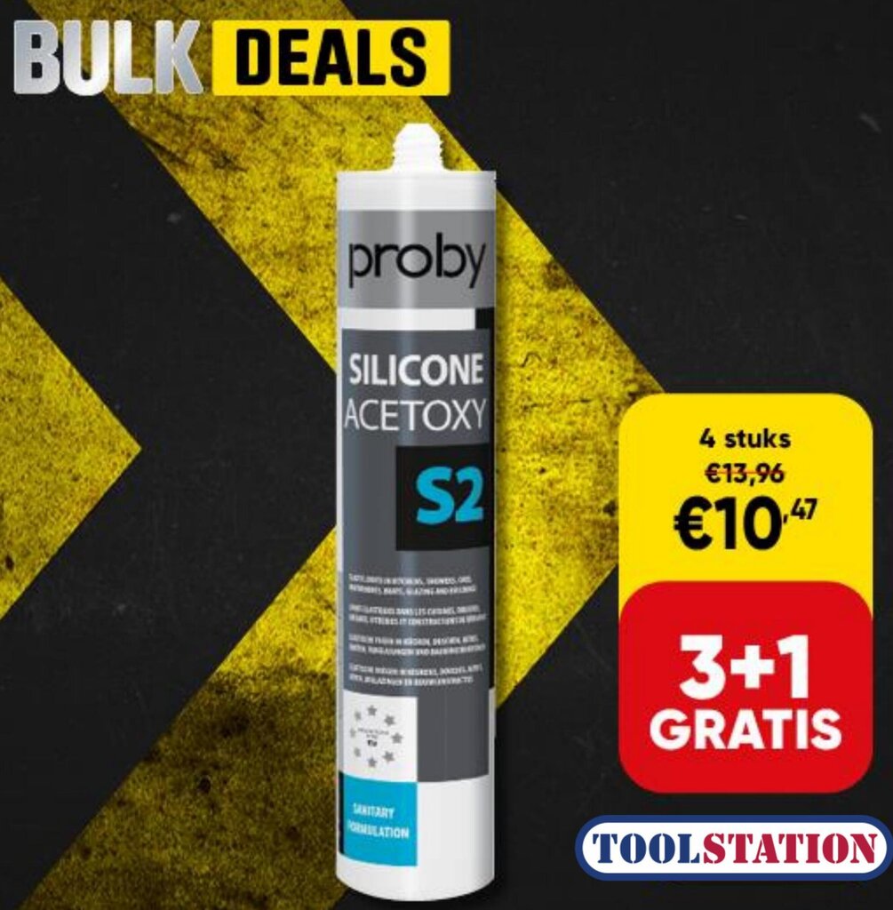 TOOLSTATION proby SILICONE ACETOXY aanbieding bij Toolstation