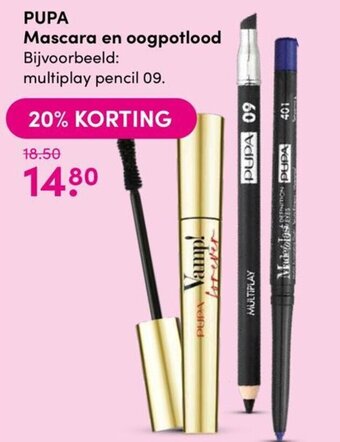 Drogisterij Visser PUPA Mascara en oogpotlood aanbieding