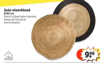 Kruidvat Jute vloerkleed 80 cm aanbieding