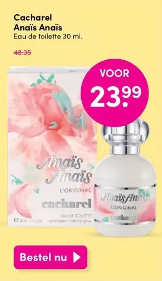 DA Cacharel anaïs anaïs eau de toilette 30 ml aanbieding