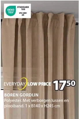 Jysk Boren gordijn aanbieding
