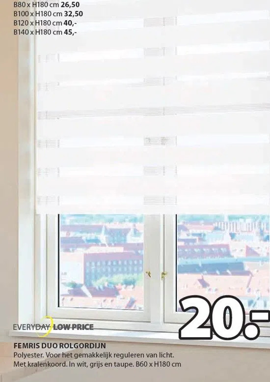 Femris duo rolgordijn aanbieding bij Jysk