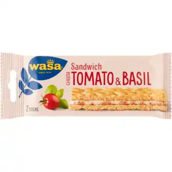 Jumbo Wasa sandwich cheese tomato & basil 3 x 40g aanbieding