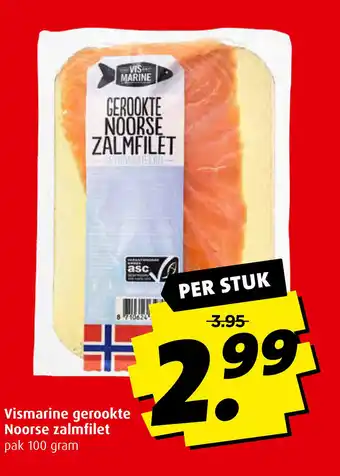 Boni Vismarine gerookte Noorse zalmfilet 100 gram aanbieding