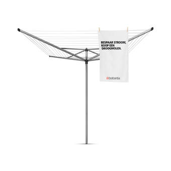 Blokker Brabantia topspinner droogmolen - 50 m - met metalen grondanker en beschermhoes aanbieding