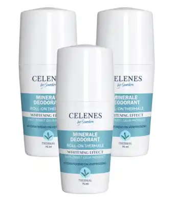 De Online Drogist Celenes by sweden thermal whitening minerale roll-on deodorant multiverpakking 3x75ml aanbieding