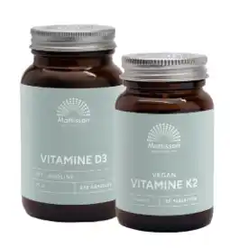 De Online Drogist Mattisson healthstyle - vitamine d3 75mcg en vitamine k2 200mcg - 2 stuks aanbieding