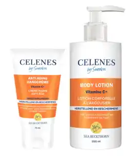 De Online Drogist Celenes by sweden sea buckthorn huidverzorgingsset - handcrème en bodylotion - 2 stuks aanbieding