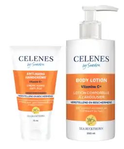 De Online Drogist Celenes by sweden sea buckthorn huidverzorgingsset - handcrème en bodylotion - 2 stuks aanbieding