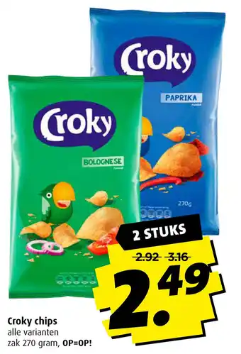 Boni Croky chips 270 gram aanbieding