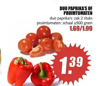 MCD Supermarkt Duo Paprika`s Of Pruimtomaten aanbieding