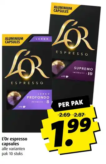 Boni L'Or espresso capsules aanbieding