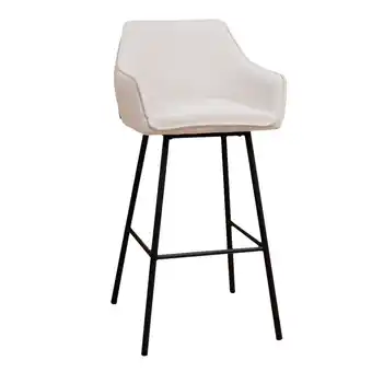 fonQ Bronx71 scandinavische barkruk andor gerecyclede stof beige 65-78 cm aanbieding
