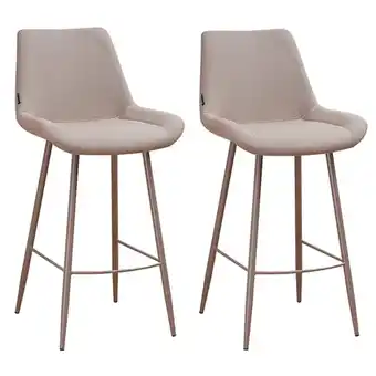 fonQ Bronx71 scandinavische barkruk maud gerecyclede stof taupe 72 cm aanbieding
