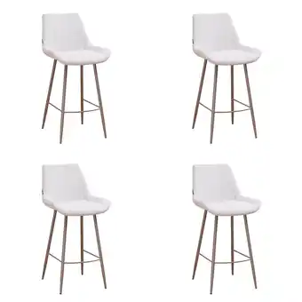 fonQ Bronx71 scandinavische barkruk maud gerecyclede stof beige 72 cm aanbieding