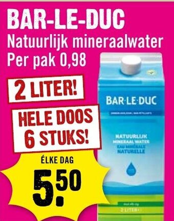 Dirck 3 BAR-LE-DUC Natuurlijk mineraalwater aanbieding