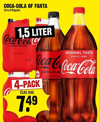 Dirck 3 COCA-COLA OF FANTA Zero of Regular aanbieding