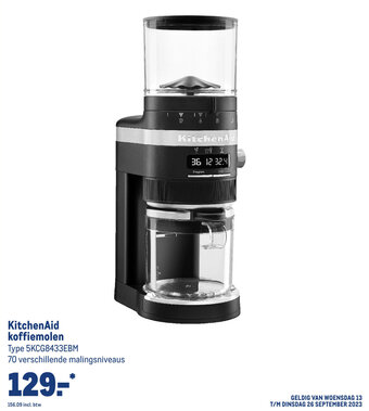 Makro KitchenAid koffiemolen Type 5KCG8433EBM aanbieding